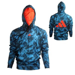 SUDADERA C CAPUCHA BJJ GRAPHIC TRPCL LEAF BLUE ORANGE